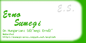 erno sumegi business card